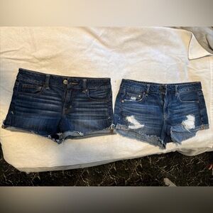 $20 for both pairs! Great condition American Eagle Jean shorts size 8